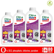 4'lü Set Clinmate Ekolojik Bitkisel Çamaşır Deterjanı 750 ml Lavanta 80 Yıkama