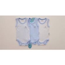 Sweet Cotton Atlet 3'lü Body Pamuklu Desenli Çıtçıtlı Zıbın
