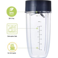 Pabiflo 32OZ Bardaklar ve Flip Top To Go Kapakları Için Yedek Parçalar ve Nutribullet 600W/900W Blenderler Için Parça Çıkarma Bıçağı (Yurt Dışından)