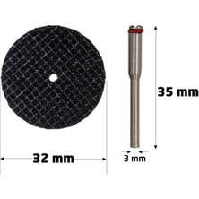 Titi 6132 Gravür Makinası Metal Kesme Mini Disk Set 32X1MM (12 Parça)