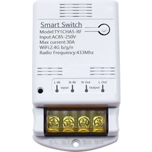 Pabiflo Tuya Wifi 30A Röle Modülü 85-250V Akıllı Anahtar Dıy 433MHZ Rf Denetleyici Smartlife App Ses Röle Zamanlayıcı Uzaktan Kumanda (Yurt Dışından)