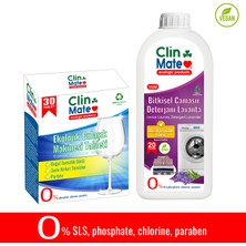 2 Li Set Ekolojik Bulaşık Tableti 30 Yk ve Bitkisel Çamaşır Deterjanı Lavanta 750 ml 20 Yk