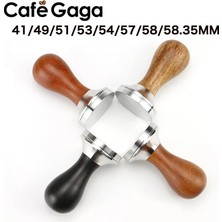 Yaci Shop Afrika Siyah Ahşap Stili 51 mm Ahşap Saplı Kahve Sabotaj Tozu Çekiç Paslanmaz Çelik Taban Barista Espresso Sabotaj Aksesuarları (Yurt Dışından)