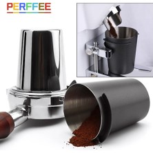 Yaci Shop Gümüş 51 mm Stili mm Kahve Dozaj Fincan Kahve Toz Besleyici Espresso Dozaj Fincan Paslanmaz Dayanıklı Çelik Kahve Dozajlama Aleti Gümüş Siyah (Yurt Dışından)