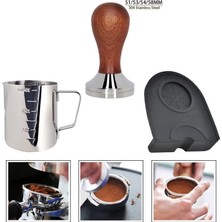 Yaci Shop Siyah Yüzük 51MM Tarzı Sürahi ve Kahve Çekme Çiçek Kalıp ve Latte Sanat Kalem Çelik Kahve Sabotaj 12 Oz Köpüren Kahve Aksesuarları ile (Yurt Dışından)