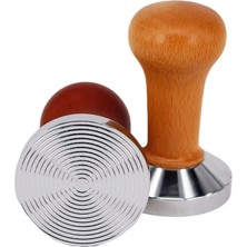 Yaci Shop Dalgalanma Base B Stili 58MM Kalibre Edilmiş Basınç Sabotaj Ahşap Saplı Kahve Tozu Çekiç Dalgalanma Espresso Sabotaj Kahve Sabotaj Barista Araçları (Yurt Dışından)