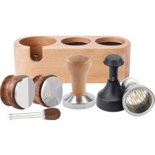 Yaci Shop Dalgalanma Base B Stili 58MM Kalibre Edilmiş Basınç Sabotaj Ahşap Saplı Kahve Tozu Çekiç Dalgalanma Espresso Sabotaj Kahve Sabotaj Barista Araçları (Yurt Dışından)