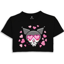 Ez Design Kuromi Baskılı Crop Tshirt