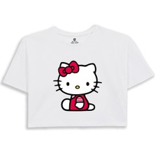EZ Design Hello Kitty Baskılı Crop Tshirt