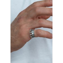 Takı Dükkanı Kral Tacı Gümüş Erkek Yüzük lgy27