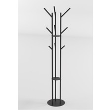 Retodesign 9 Askılı Metal Elbise Askısı, Portmanto Askısı, Antre Ayaklı Askı 5111