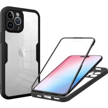 Forestl Digital iPhone15 Pro Full Vücut Koruyucu Kılıf Acrililik+Tpu Pet Ekran Koruyucu Black ile Temiz Telefon Kapağı (Yurt Dışından)