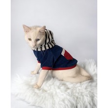 Kemique Neo Tommie Kapşonlu Kedi Sweatshirt Kedi Kıyafeti Kedi Elbisesi Kedi Giyim