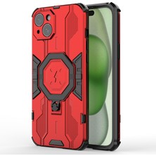 Forestl Digital Apple iPhone14 Plus Case Ring Tutucu Kickstand Shockproof Telefon Kapak-Kırmızı (Yurt Dışından)