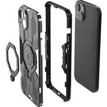 Forestl Digital Apple iPhone14 Plus Case Ring Tutucu Kickstand Shockproof Telefon Kapak-Kırmızı (Yurt Dışından)