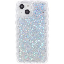 Forestl Digital Apple iPhone14 Için Jtw Serisi Tpu Case Sparkle Sequins Epoxy Telefon Kapak Silver (Yurt Dışından)