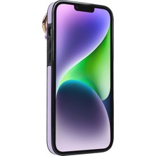 Forestl Digital Apple iPhone14 Pu Deri+Tpu Anti-Drop Cep Telefonu Kılıfı Pilize Bilek Bandı Kapak Morası (Yurt Dışından)