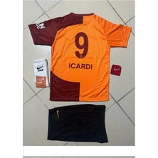 Mega Fusion Galatasaray Icardi 2023/24 Sezon Çocuk Futbol Forması Çorap Bileklik Hediye