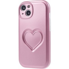 Forestl Digital Apple iPhone 14 Case Imd 3D Effect Love Heart Phone Tpu Cover-Pink (Yurt Dışından)