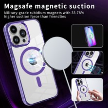 Forestl Digital Magsafe-Green ile Uyumlu Apple iPhone 12 Pro Max Şeffaf Manyetik Telefon Kapağı Için Pc+Tpu Kılıfı (Yurt Dışından)