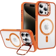 Forestl Digital Apple iPhone 12 Pro Max Magnetic Telefon Kılıfı Akrilik+Tpu Hibrid Teknoloji Kamera Kickstand-Orange (Yurt Dışından)