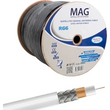 Mag Rg6/u6 Bakır Cu/cu Yeşil Anten Kablosu (300 Metre) (4434)