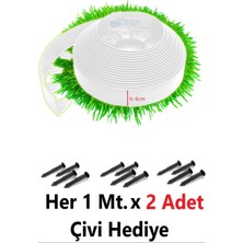 Mgf Plast Mgf Çim Ayırıcı 10 mt Beyaz Çim Sınırlayıcı Taş Toprak Ayıracı Çim Taş Toprak Bariyeri Ayraç