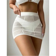 Bracha Bikini Üstü Ajur Desen Mini Etek
