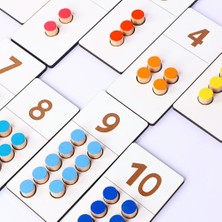 Ahşap Oyuncak Odası Montessori Waldorf Sayma Izleme Tahtaları & Ahşap 1-10 Arası Matematik Sayı Tepsileri