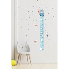 Aly Markt Sevimli Ayıcık Arabada Boy Ölçer Çocuk Duvar Ayna Dolap Kapı Için Sticker
