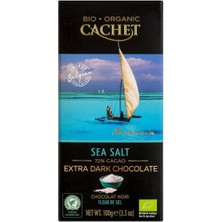 Cachet Deniz Tuzlu Organik Bitter %72 Çikolata 100 gr