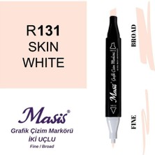 Masis Twin Çift Uçlu Marker Kalemi 131 Skin White
