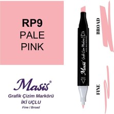 Masis Twin Çift Uçlu Marker Kalemi 9 Pale Pink