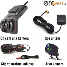 ercTEC K1.d Uzaktan Canlı İzlemeli Sim Kartlı Gece Görüşlü FHD 1080p 4G Gps Takipli Araç Güvenlik Kamerası