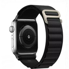 FirstModel Apple Watch 38MM / 40MM/ 41 mm (Seriler /se ile Uyumlu) Alpine Bant Kordon Siyah