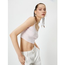 Koton Basic Crop Atlet Ince Askılı Ribanalı Pamuklu