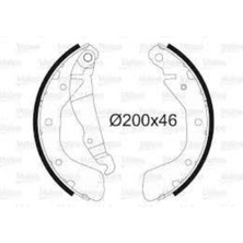 Valeo Arka Fren Balatası Pabuclu Corsa C 00-09 Vectra A 93-95 Astra F 91-98 Lacettı 05-> Nubıra 03-> Kalın Tıp 200X46MM