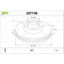 Valeo Fren Dıskı On (Adet) Ford Connect Tourneo 1.8 1.8dı 02-