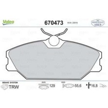 Valeo Dısk Fren Balata On Renault Megane I 95>/laguna I 94>/scenıc I 96>/logan 99>/safrane Iı (96>