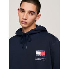 Tommy Jeans Kapüşon Yaka Lacivert Erkek Sweatshırt DM0DM18418C1G