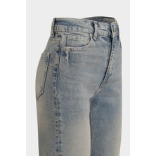 AÇELYAOKCU High Waist Kar Yıkama Flare Likralı Kadın Jean Pantolon