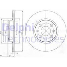 Delphi Fren Dıskı On (Cıftlı Paket) Fıat Grande Punto / Opel Corsa. Corsa Van 09/05>