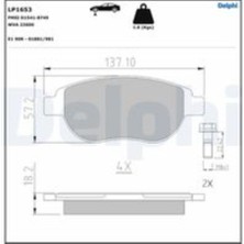 Delphi Fren Balatası On (136MM) 207 TU5JP4 DV6TED 02-