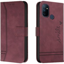 BDT Boutique Oneplus Nord N100 El Kayışı Kart Yuvaları Için Telefon Kılıfı Kapak Flip Folio Pu (Yurt Dışından)