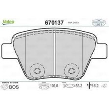 Valeo Dısk Fren Balata Arka Volkswagen Beetle 11>/caddy 10>/eos 2.0 10>/golf 08>12/jetta 05>/touran 03>/audı A1 1.4 12>/a1 Quattro 2.0 12>/a3 Cabrio 1.2/1.4