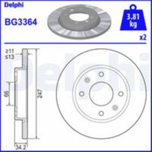 Delphi Fren Dıskı Tk On Cıtroen Xsara Peugeot 206 306 97>