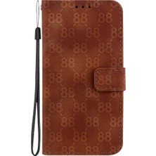 BDT Boutique Infinix Sıcak 12 Kickstand Pu Deri Çift 8 Kabartmalı Kapak Için Telefon Kılıfı (Yurt Dışından)