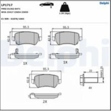 Delphi Fren Balatası Arka (95MM) Astra G Astra H Corsa C 98-