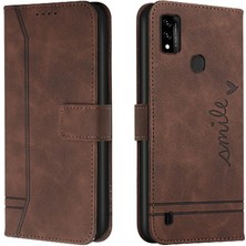 Bdt Shop Zte Blade A51 El Kayışı Manyetik Kapatma Pu Deri Kart Için Telefon Kılıfı (Yurt Dışından)