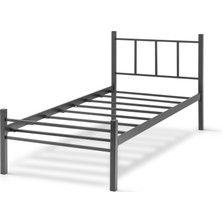 Evger K90 Siyah Metal Karyola Tek Kişilik (90X190 Cm) Yataksız